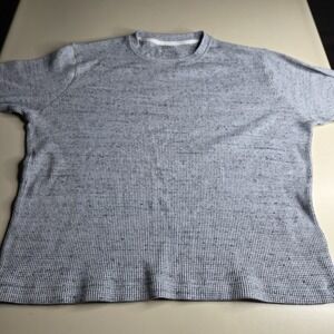 American Eagle Super Soft Thermal Waffle Knit Shirt Gray Size L Standard Fit